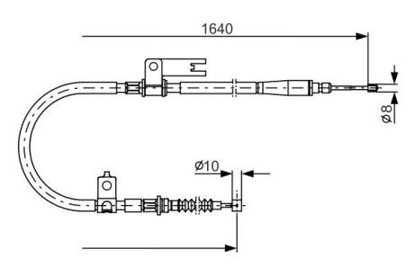 Тормозной трос BOSCH 1 987 482 154