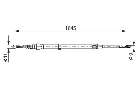 Трос зупиночних гальм BOSCH 1987482191