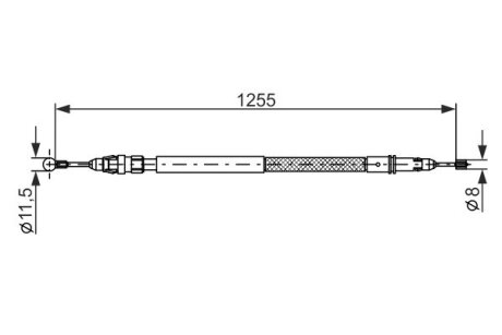 Тормозной трос BOSCH 1 987 482 235