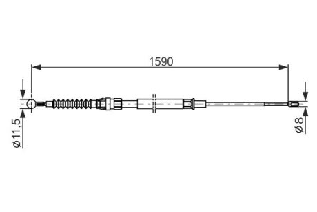 Тормозной трос BOSCH 1 987 482 265