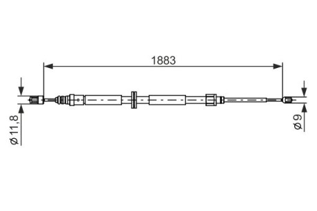 Трос зупиночних гальм BOSCH 1987482302