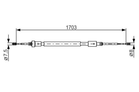 Тормозной трос BOSCH 1 987 482 315