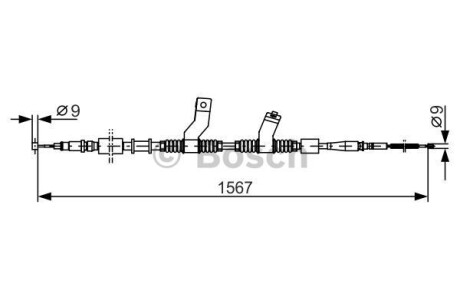 Трос ручного тормоза CHEVROLET LACETTI правый (выр-во) BOSCH 1 987 482 354