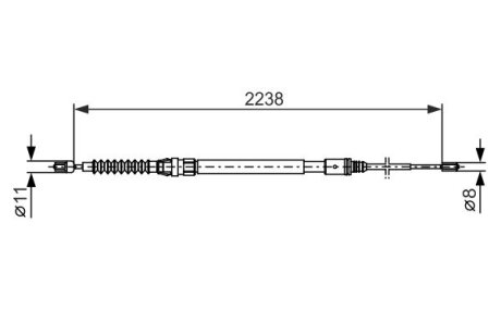 Тормозной трос BOSCH 1 987 482 373