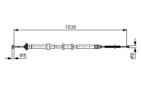 Тормозной трос BOSCH 1 987 482 393