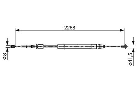 Тормозной трос BOSCH 1 987 482 409