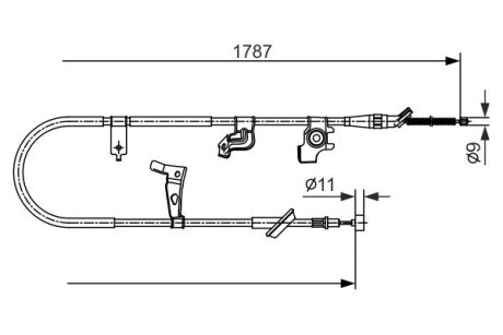 Тормозной трос BOSCH 1 987 482 435