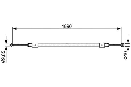 Тормозной трос BOSCH 1 987 482 444