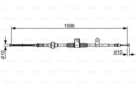 Трос стоянкової гальмівної системи BOSCH 1987482520