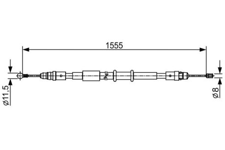 Трос ручного тормоза BOSCH 1 987 482 552