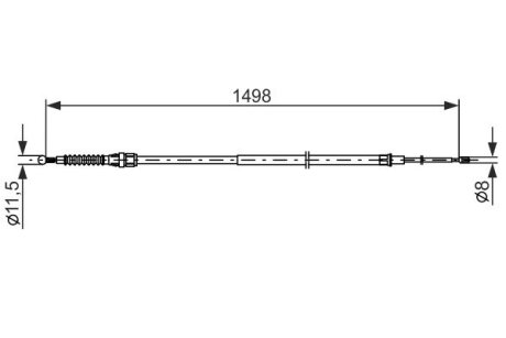 Трос ручного тормоза BOSCH 1 987 482 789