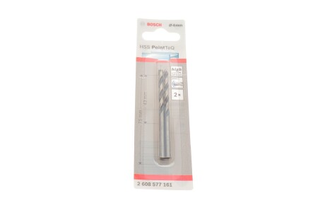 СПІРАЛЬНЕ СВЕРДЛО PointTec 4.0mm 2шт BOSCH 2 608 577 161