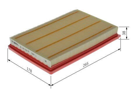 ВСТАВКА ПОВІТРЯНОГО ФІЛЬТРА BOSCH F 026 400 722