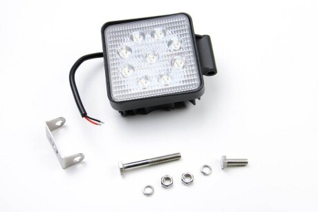 Фара додатк.WORK LED LAMP 12/24V 9XLED EPISTAR 3W 1600 LM 30° квадратна (1 шт) BOSMA 6155 (фото 1)