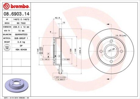 BREMBO 08.6903.14