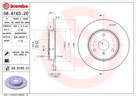 BREMBO 08.8163.21