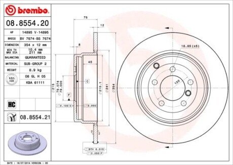 BREMBO 08.8554.21