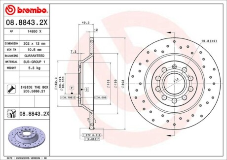 BREMBO 08.8843.2X