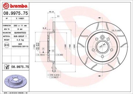 BREMBO 08.9975.75