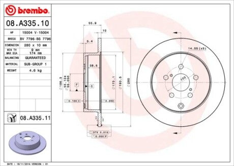 BREMBO 08.A335.11