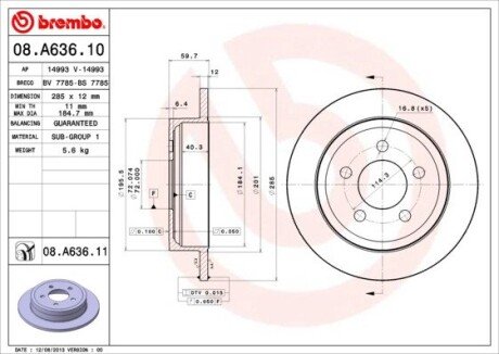 BREMBO 08.A636.10