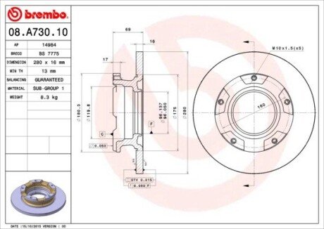 BREMBO 08.A730.10