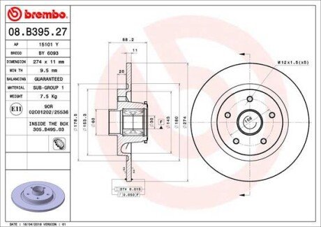 BREMBO 08.B395.27