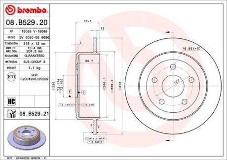 BREMBO 08.B529.21