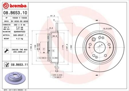 BREMBO 08.B653.11