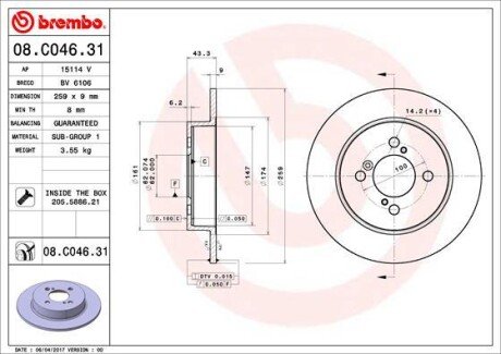 BREMBO 08.C046.31