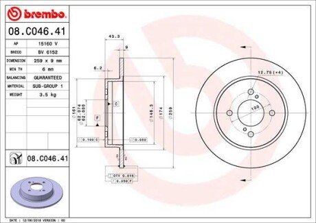 BREMBO 08.C046.41