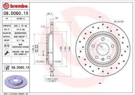 BREMBO 08.D060.1X