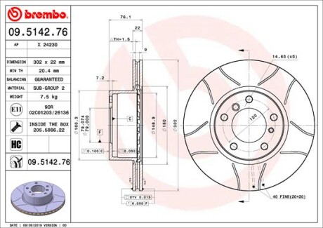 BREMBO 09.5142.76