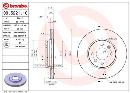 BREMBO 09.5221.10