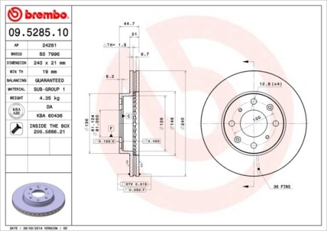 BREMBO 09.5285.11