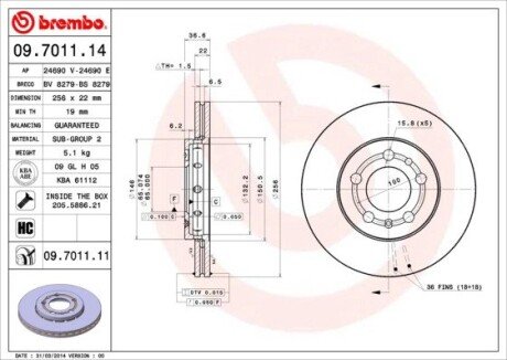 BREMBO 09.7011.14