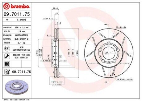 Гальмівні диски BREMBO 09701175