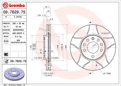 BREMBO 09.7629.75