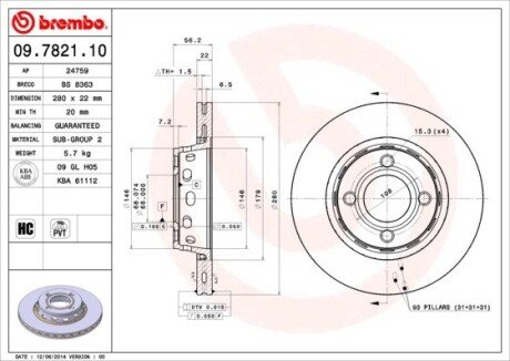 BREMBO 09.7821.10