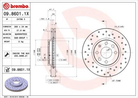 BREMBO 09.8601.1X (фото 1)