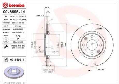 BREMBO 09.8695.14