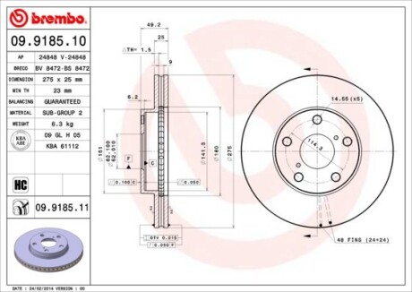 BREMBO 09.9185.10