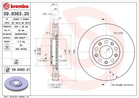 BREMBO 09.9363.20