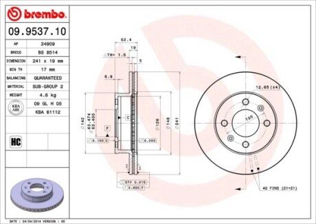 BREMBO 09.9537.10