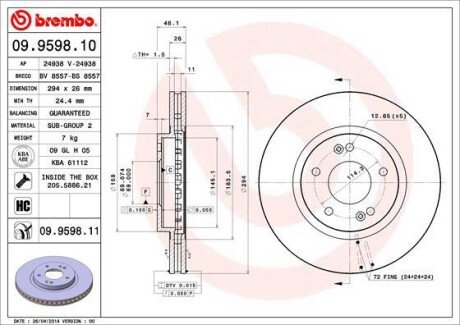 BREMBO 09.9598.11