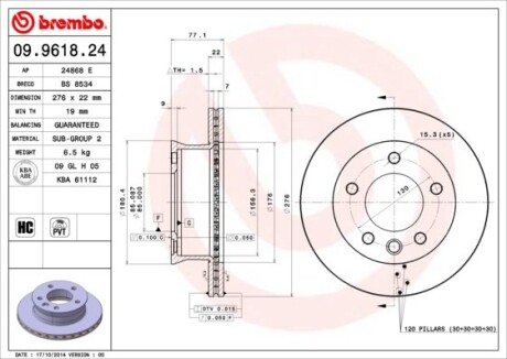 BREMBO 09.9618.24