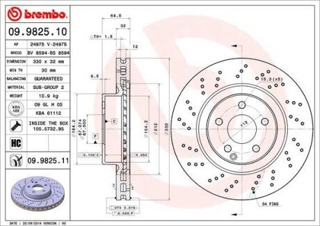 BREMBO 09.9825.11