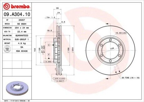 BREMBO 09.A304.10