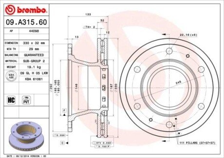 BREMBO 09.A315.60