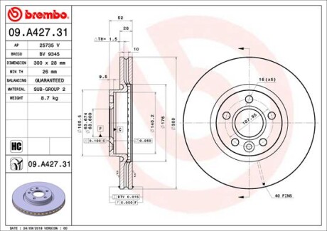 BREMBO 09.A427.31